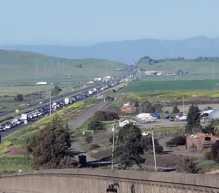 highway 37 traffic Petaluma bridge